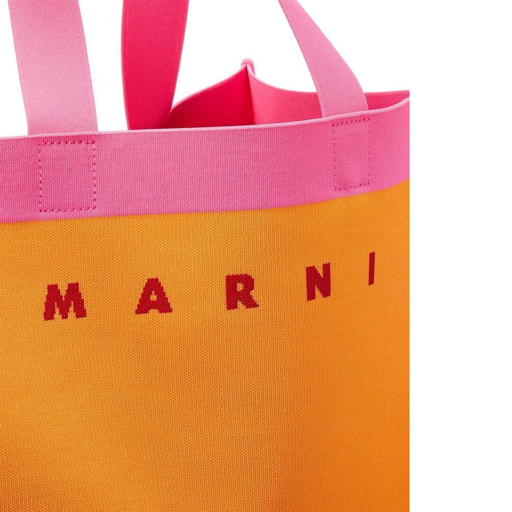 Marni East West Jacquard Canvas Tote - Picture 3 of 5